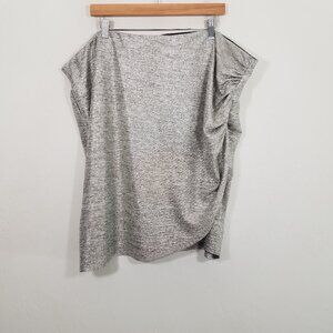Torrid Pull-On Silver/Gray Metallic Color Skirt Stretch Size 4